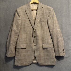 Jack Victor Gibson SPJ Glen Plaid 100% Wool Blazer Sport Jacket Mens 40R